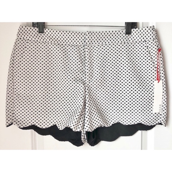 Elle Pants - FINAL SALE - Elle Polka Dot Scallop Hem Shorts